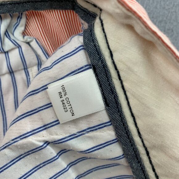 Banana Republic Shorts Mens Size 38 Pin Stripe Flat Front Cotton 11" Inseam - Picture 12 of 16